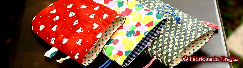 Fabricmade Crafts U-Shape Drawstring bag