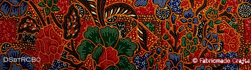 Rectangle-Base Drawstring Bag - Batik Fabric